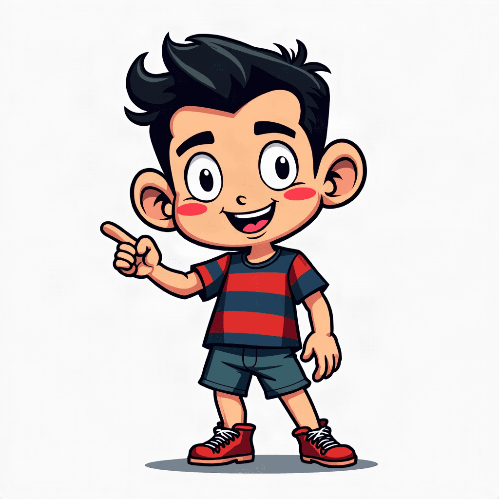 Bold cartoon character