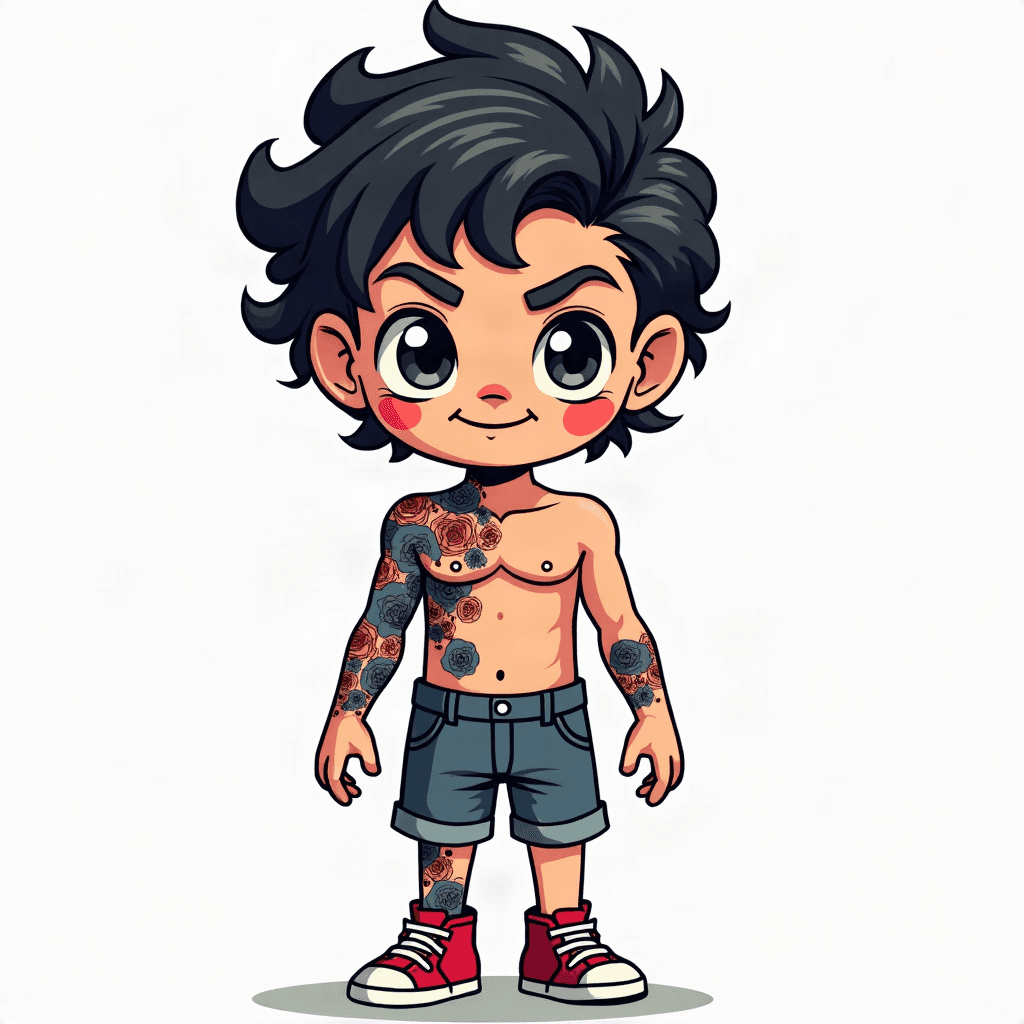 Bold cartoon character
