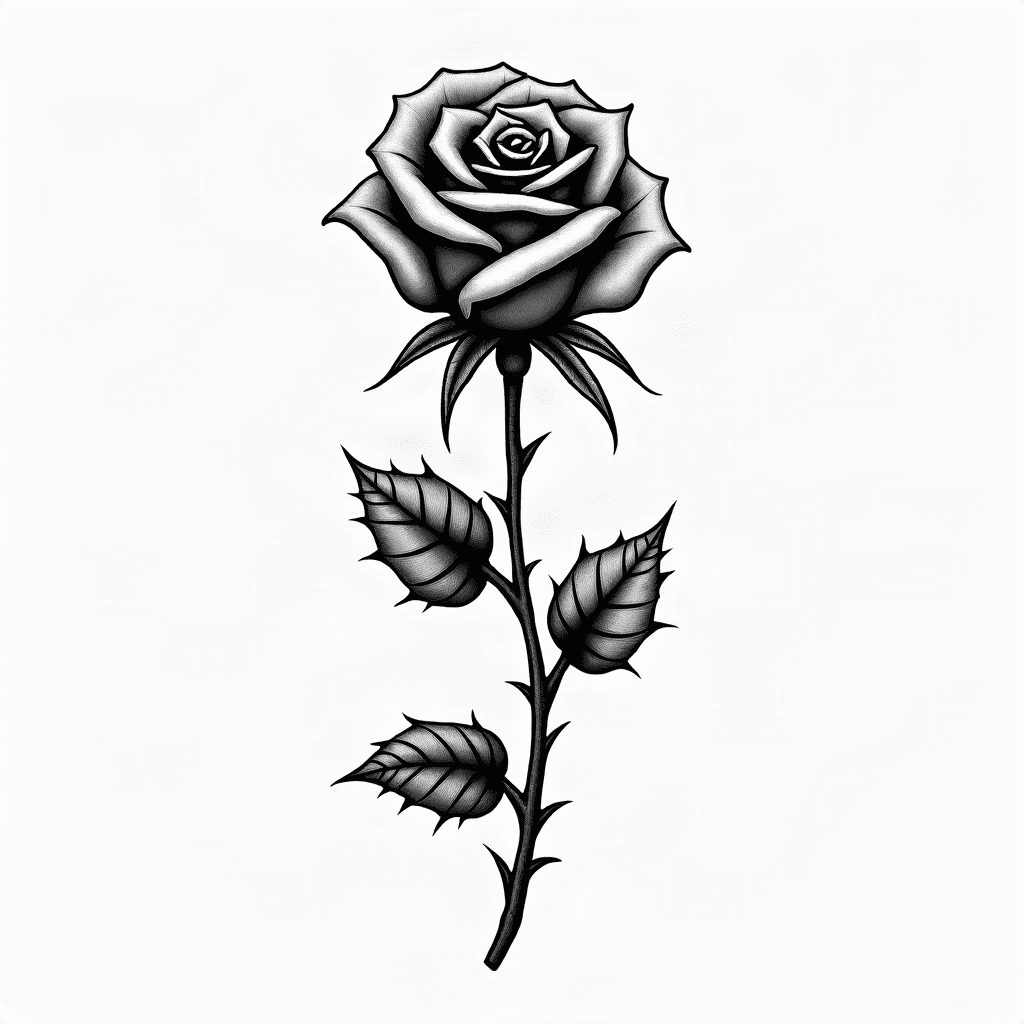 Ask for 'rose with thorns'
