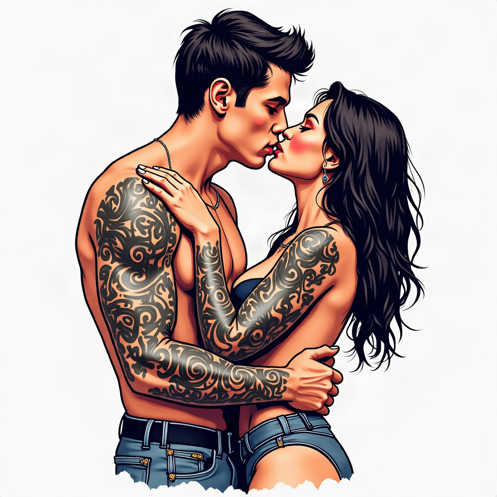 A man giving a woman oral