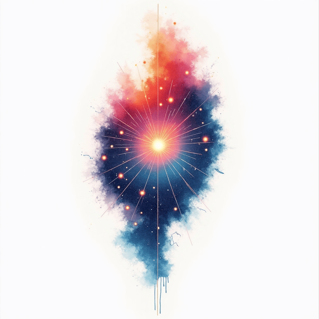 Abstract galaxy design with constellation patterns