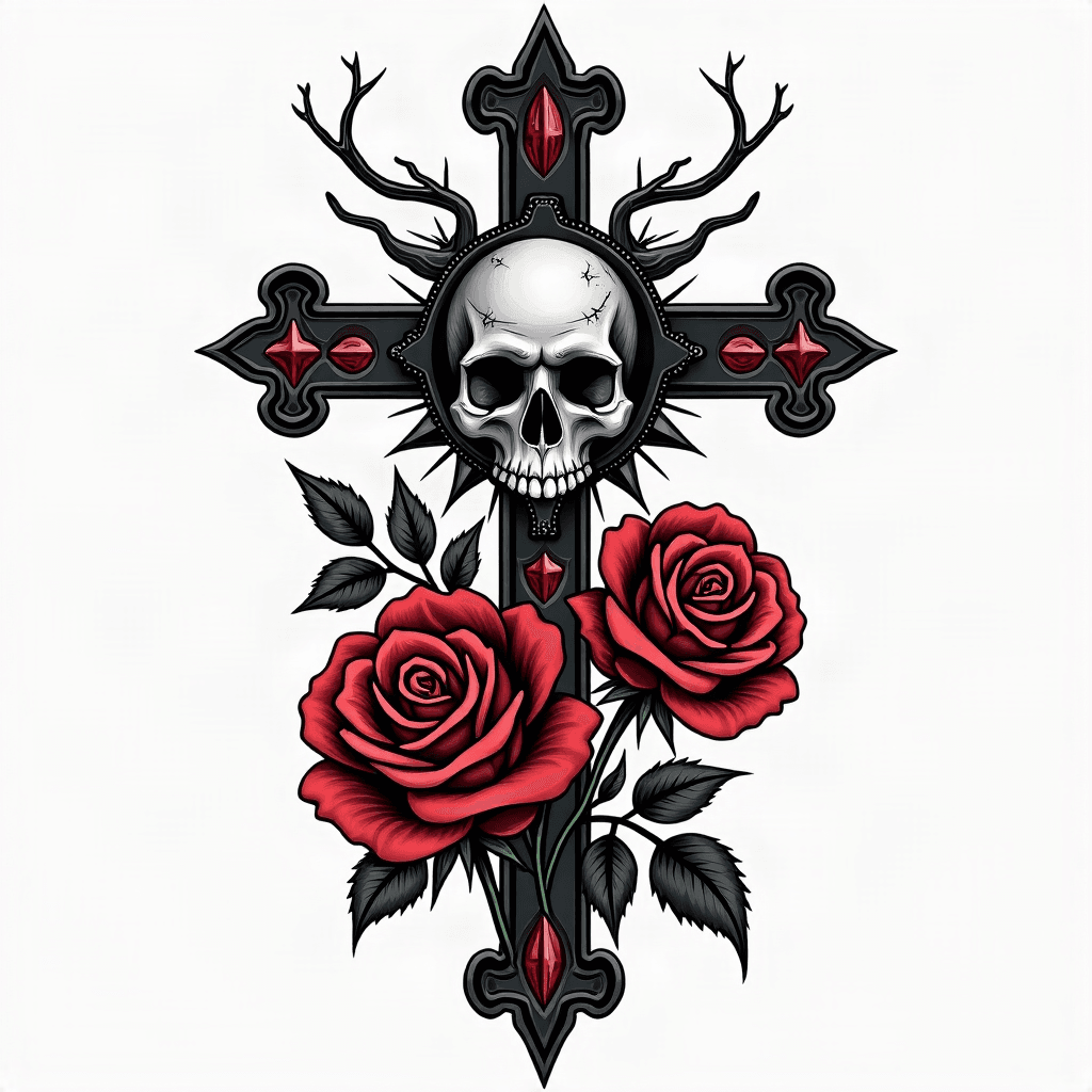 Chicano black and grey half-sleeve tattoo layout. ...