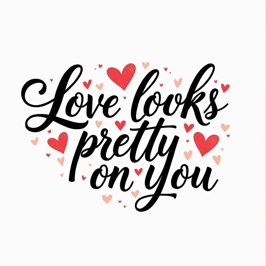 I want it to spell out the words "Love looks prett…