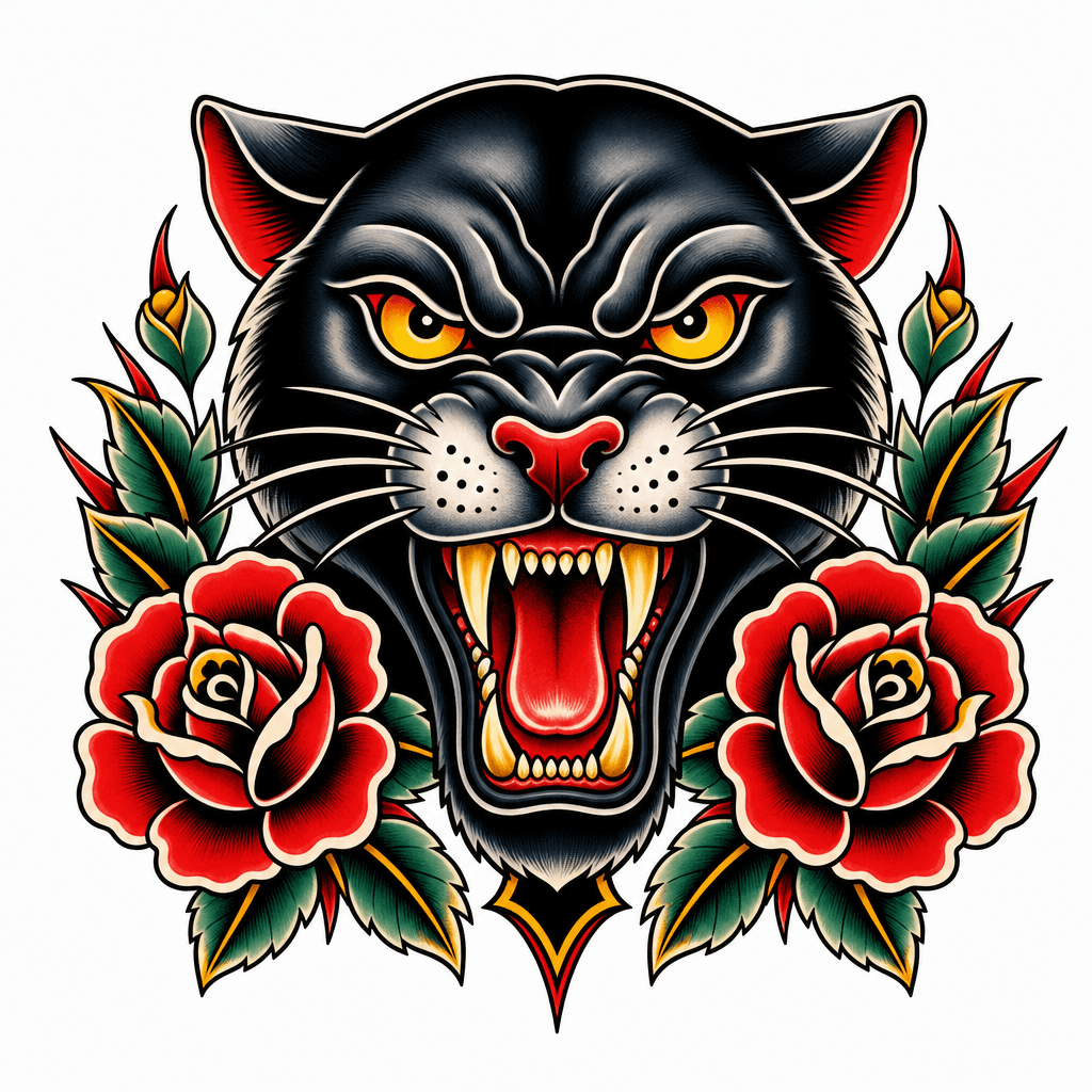 Aggressive Traditional tattoo design
