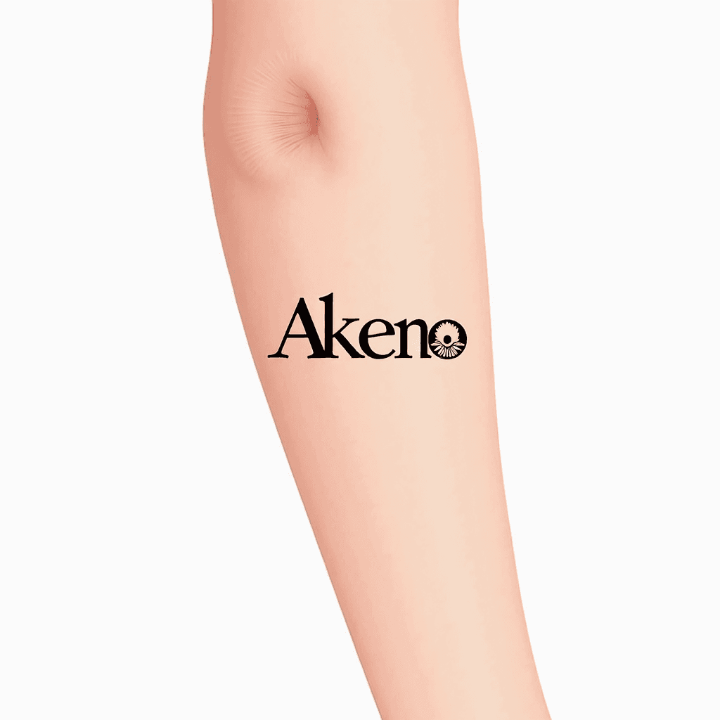 Design a small, simple, and elegant tattoo of the ...