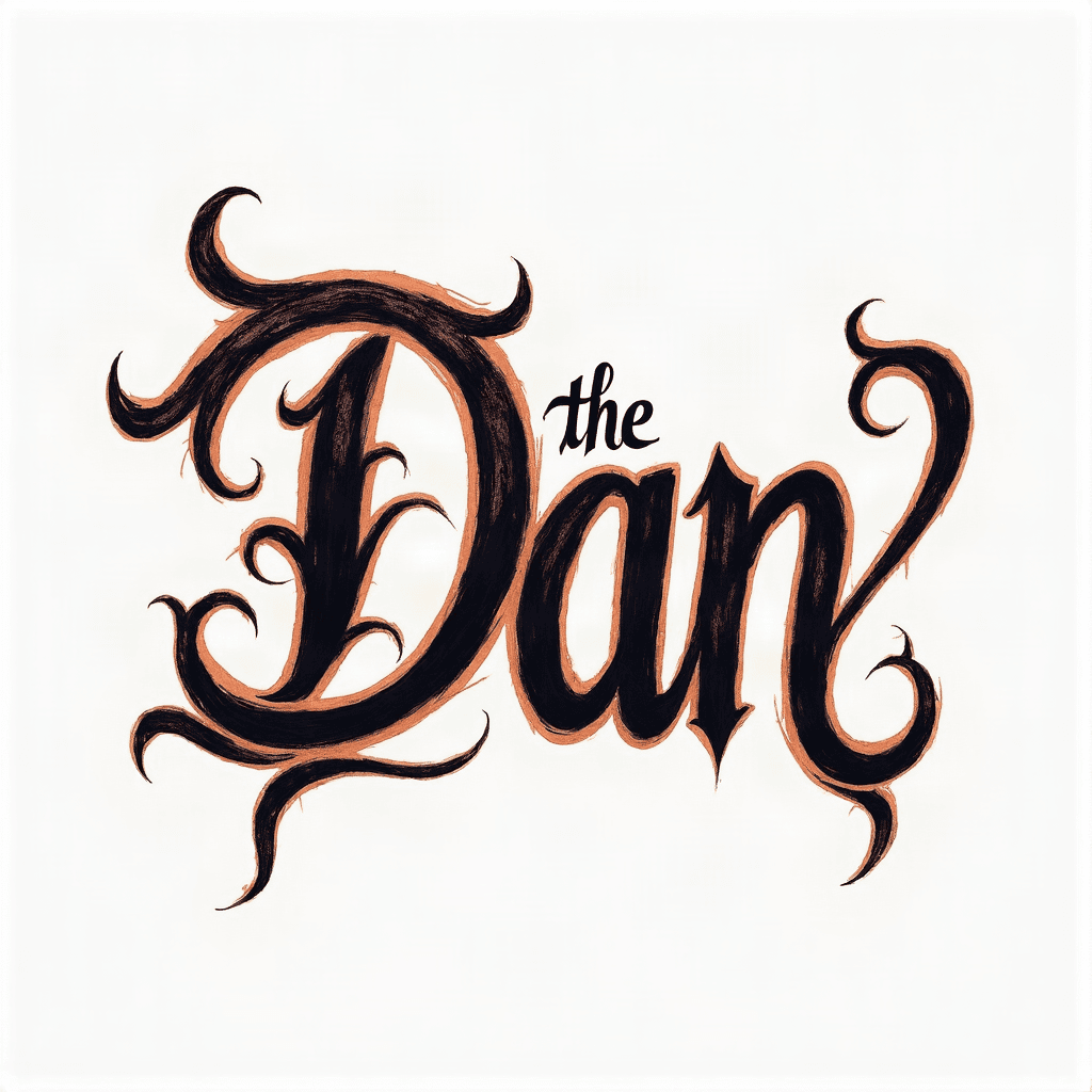 The name Dan hidden in a Celtic or tribal design