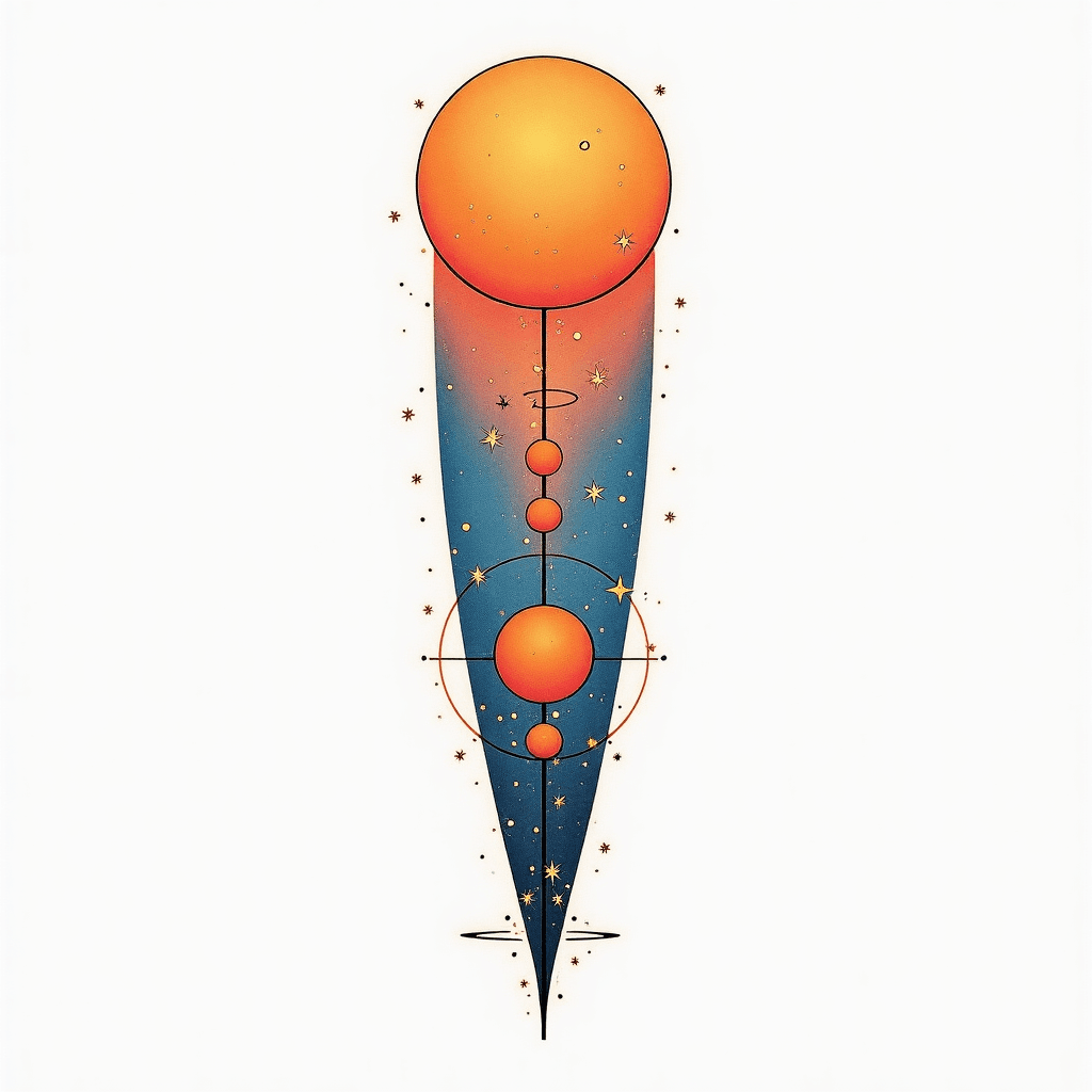 Minimalist solar system and constellation filler f...