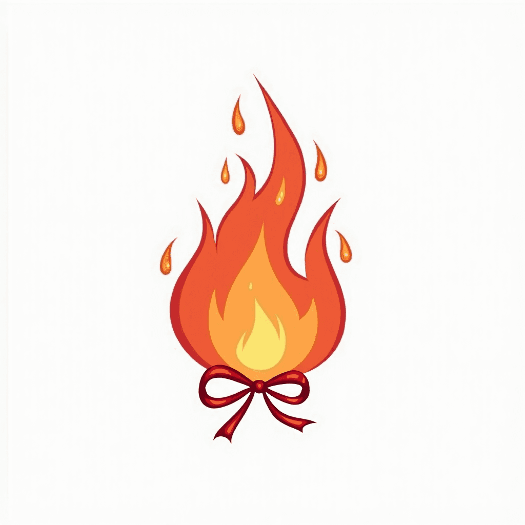 cover a simple flame tattoo with a cute feminine d...