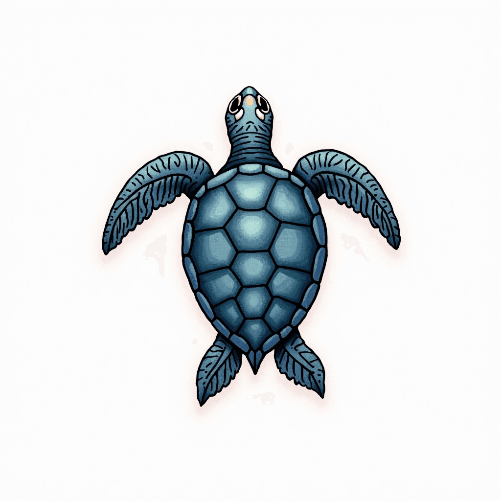 Sea turtle to cover existing s tattoo