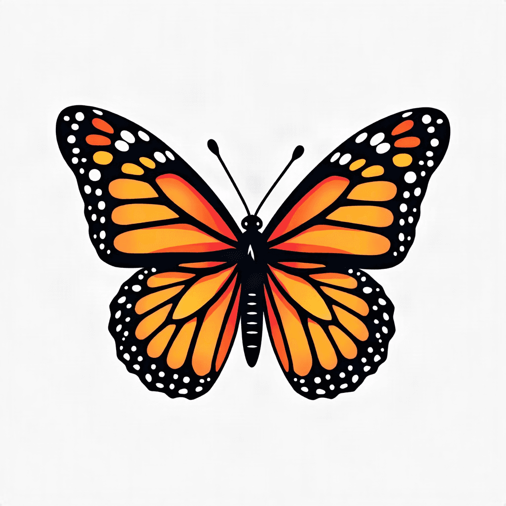 Geometric butterfly with symmetrical patterns