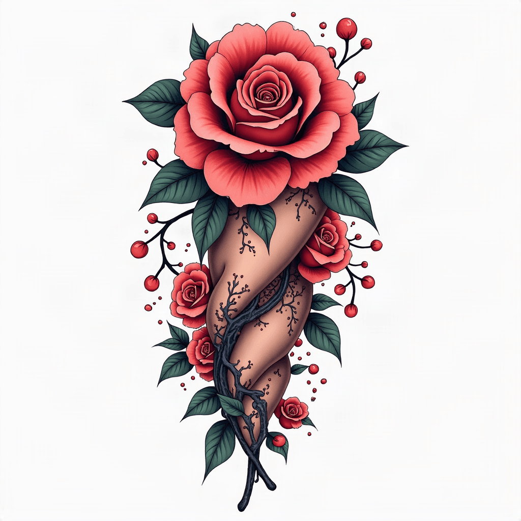 Beautiful tattoo design for 太もも